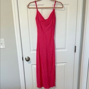 Zara Pink Slip Dress Spaghetti Strap